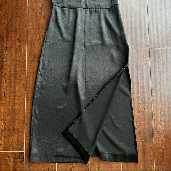 CALVIN KLEIN JEANS Maxi Slip Black Dress Sz MED - Picture 6 of 9